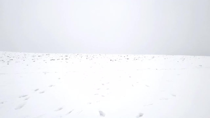 一个年轻人带着以色列的旗帜在雪地里奔跑