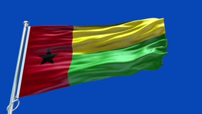 4k高度详细的国旗几内亚比绍-几内亚比绍国旗高细节几内亚比绍波模式可循环元素