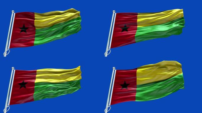 4k高度详细的国旗几内亚比绍-几内亚比绍国旗高细节几内亚比绍波模式可循环元素