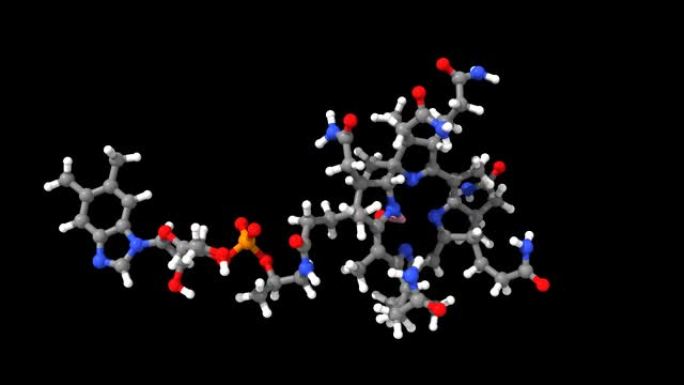 化学治疗药物抗生素阿霉素的动画旋转3D模型