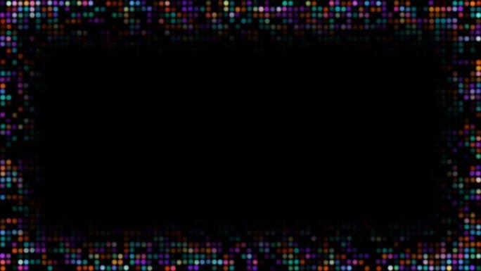 可视化波技术数字表面背景动画抽象红橙黄紫水蓝色斑点光粒子图案波形振荡与复制空间在中间帧
