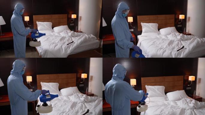 酒店房间床单消毒的过程