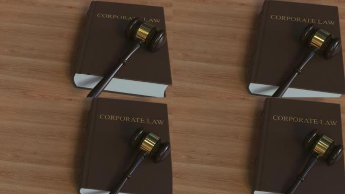 公司法书籍和木槌法官