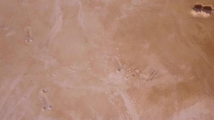 沙漠中的4k空中无人机镜头