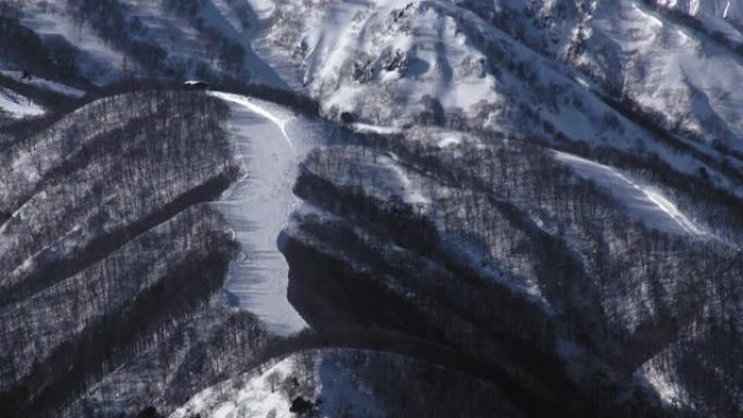 日本长野白场白雪雪场的滑雪胜地。