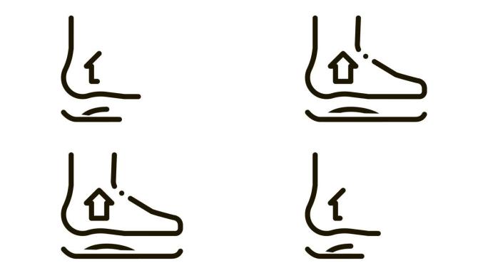 医用矫形足部设备图标动画