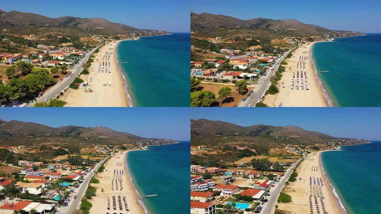 斯卡拉 (Skala)，希腊凯法利尼亚岛 (Kefalonia) 的顶级海滩之一。斯卡拉海滩的壮观景