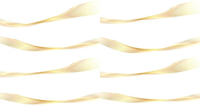 一条金色的摇摆线。插图视频材料