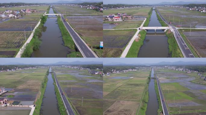 乡村道路涓水河