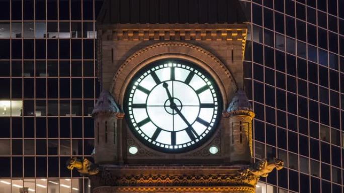 加拿大多伦多-延时-城市时钟