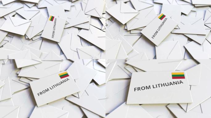 来自立陶宛的信件在一堆其他信件上