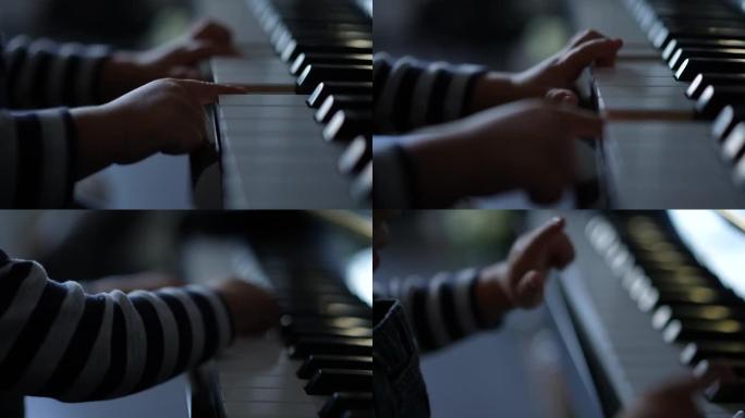 婴儿学步手弹钢琴，婴儿手指弹乐器