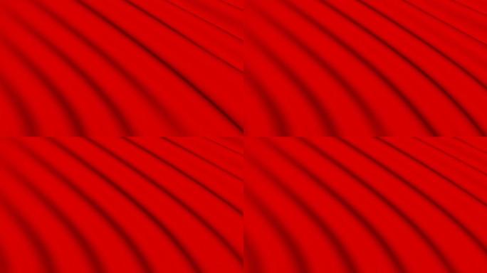 红色猩红色的动画布在风中飘扬。
