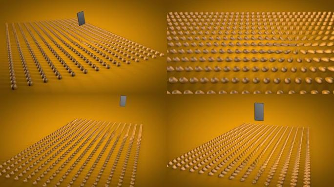 3D动画，蜂窝。新奇、上瘾、神化、呆呆地的概念