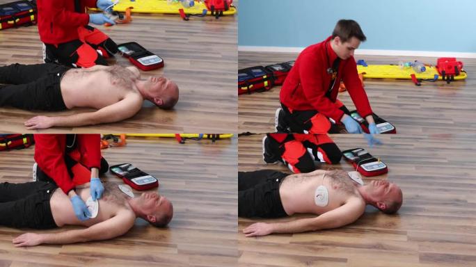 心脏除颤训练。除颤器在CPR培训中的应用，自动电子除颤器使用程序