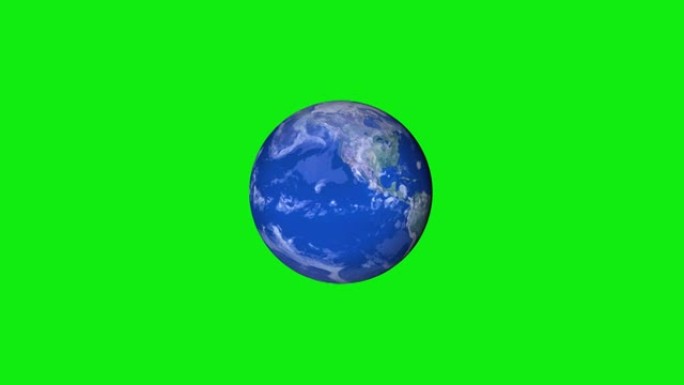 绿色背景上的地球。