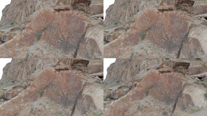 坦加里塔斯地图集岩石上的佛像