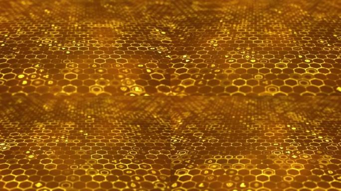加密货币-六边形网格模式背景