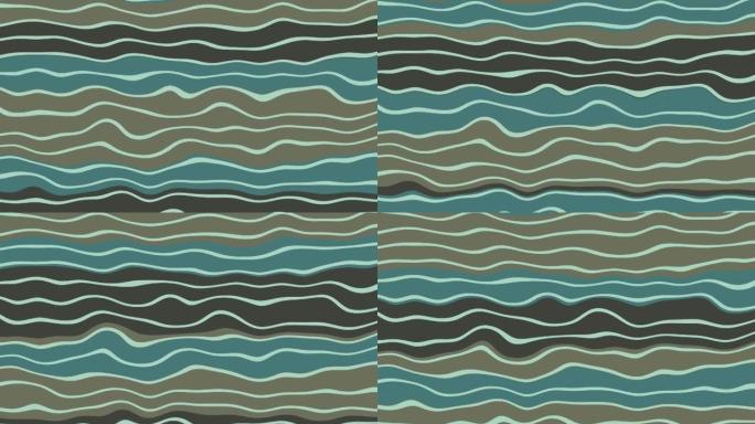 七彩波浪纹背景，波浪纹抽象背景股票视频