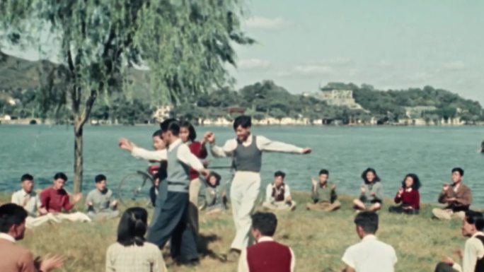 20世纪 颐和园 年轻人活动 历史视频