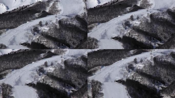 日本长野白场白雪雪场的滑雪胜地。