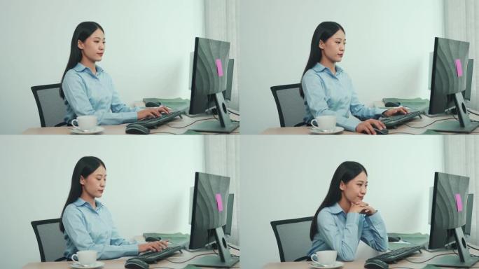 软件开发人员正在分析在办公室的计算机上编写到程序中的代码。