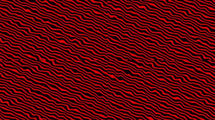 催眠动画波浪纹黑红