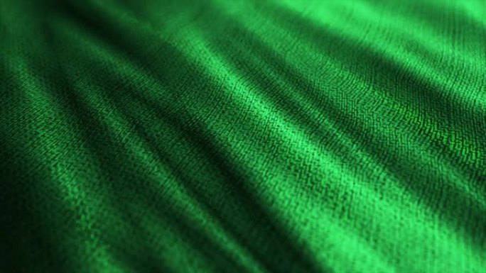 波浪形织物布。纺织布料材料，特写宏观拍摄窗帘。