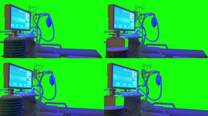 ICU covid呼吸机隔离，现代医学3D动画