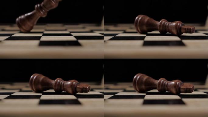 下棋将死。堕落的国王。