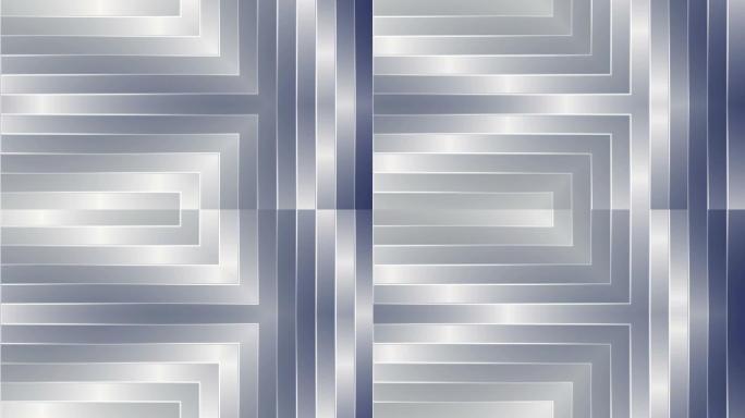 抽象模板几何银金属背景。白色和灰色抽象现代概念纹理。运动图形无缝循环。
