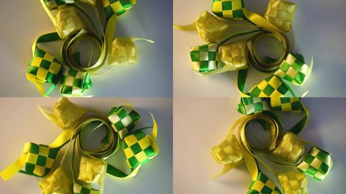 360度的带状ketupat的俯视图适合垂直和水平使用