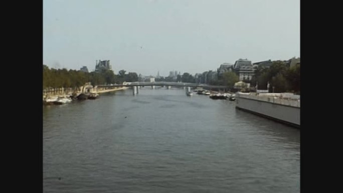 法国1976，巴黎塞纳河景观