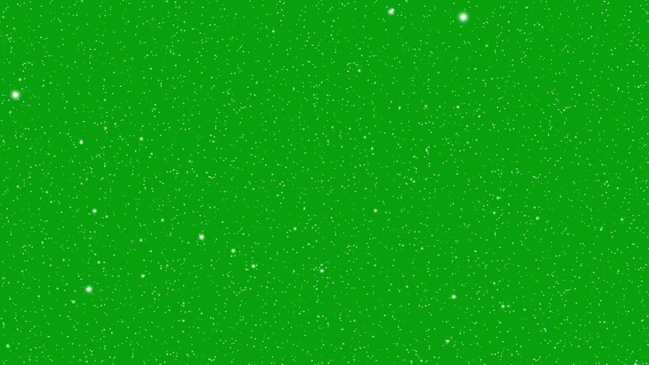 降雪顶视图绿色屏幕运动图形