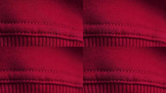 红色和绿色织物纹理材料纺织品宏观模糊背景