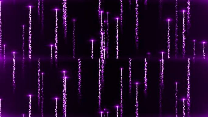 宽屏粉紫色粒子上升视频-循环2
