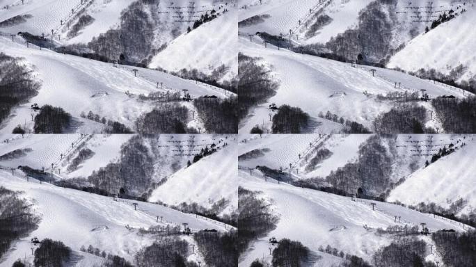 日本长野白场白雪雪场的滑雪胜地。