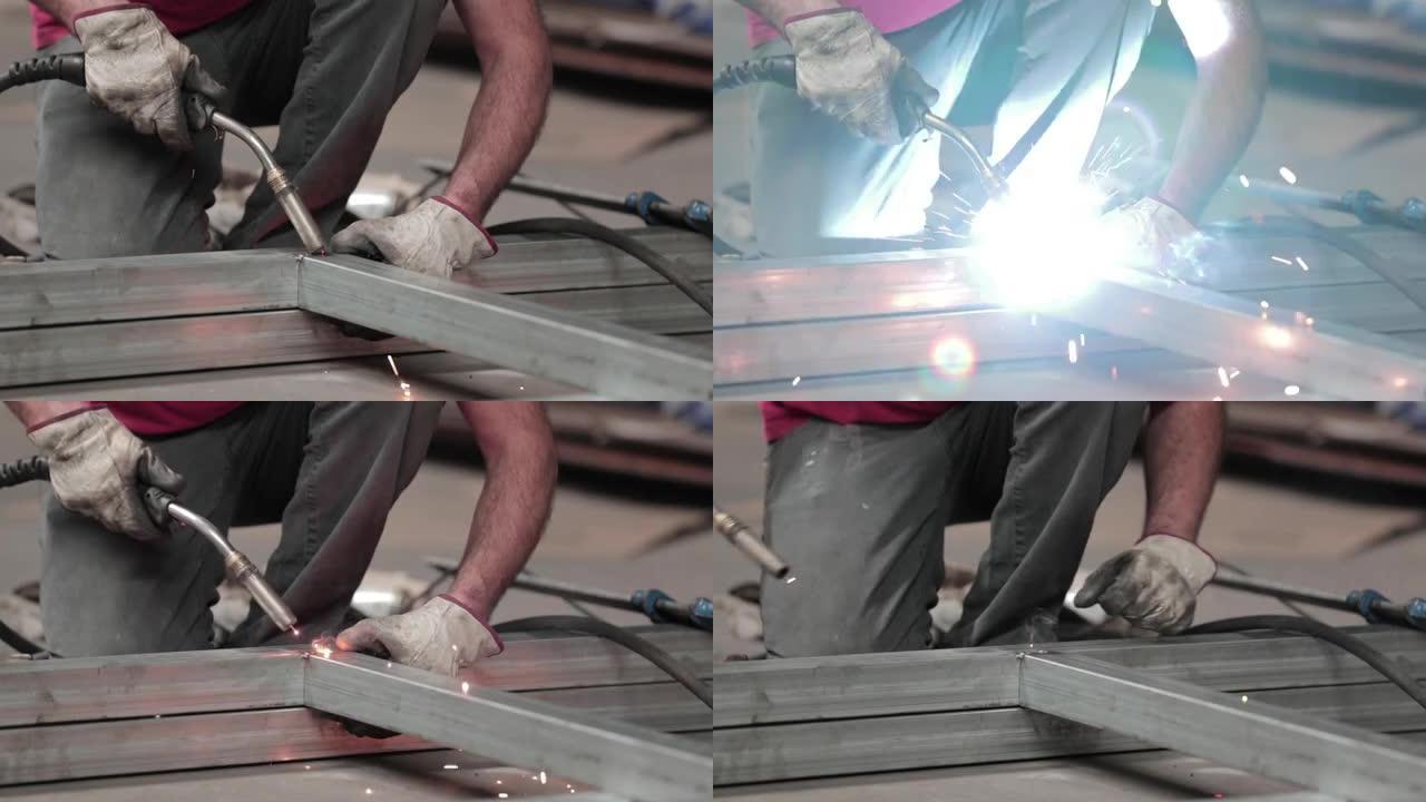 使用精确技术将大块金属焊接在一起