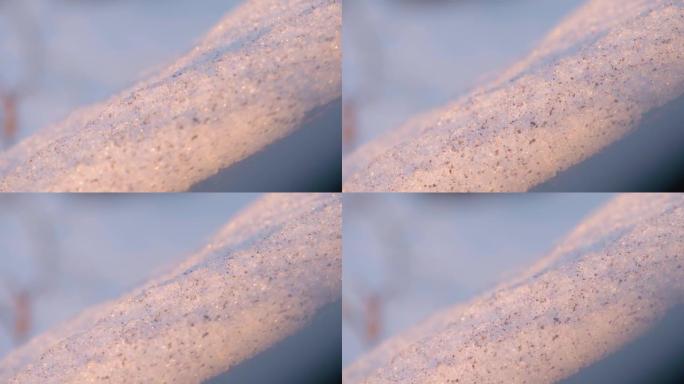 snow on roof with heating dust