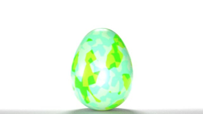 彩色装饰复活节彩蛋隔离在4k分辨率的白色背景上