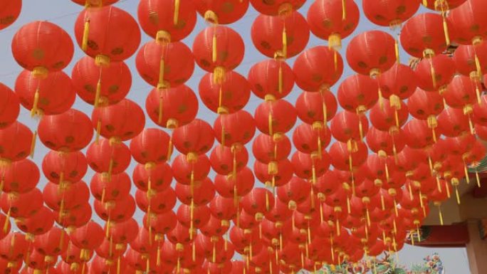 中国城地区的中国新年灯笼。