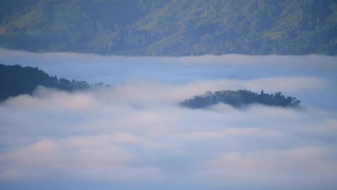 牙齿美丽山间云雾风光