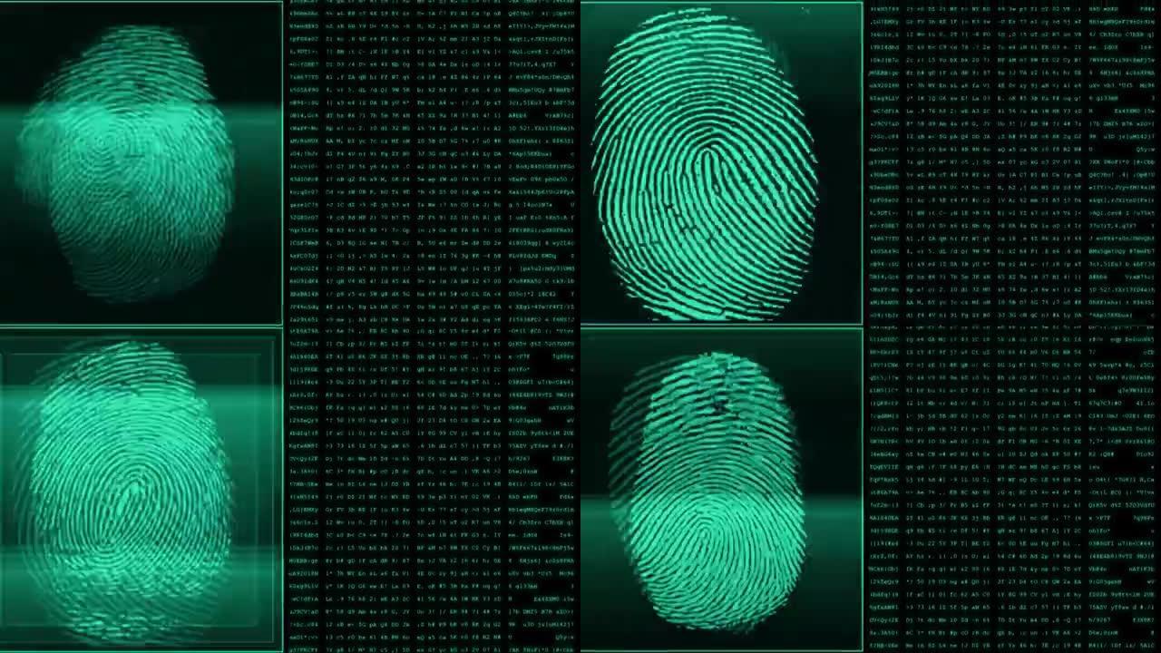生物指纹扫描仪将扫描的指纹与个人的加密信息进行比较-可循环。