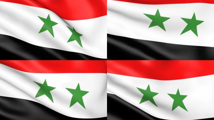 叙利亚的动画旗帜。