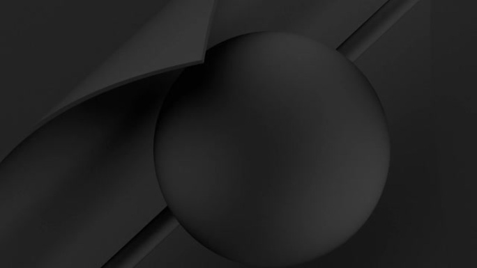 灰色球体和弯曲形状的3d渲染