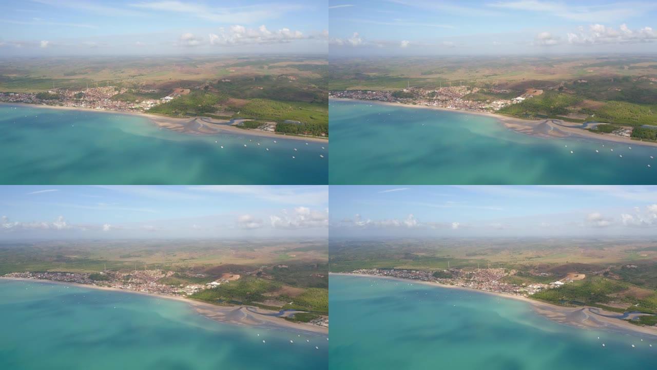 巴西阿拉戈斯马拉戈吉海滩鸟瞰图