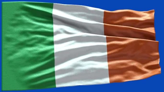 4k高度详细的爱尔兰国旗-爱尔兰国旗高细节-爱尔兰国旗波浪图案可循环元素