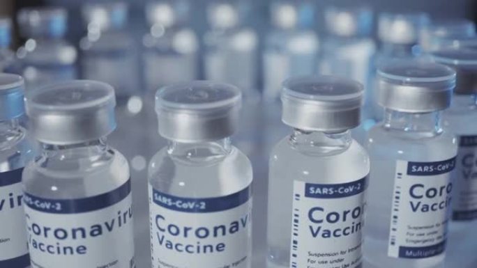 新型冠状病毒肺炎冠状病毒疫苗，特写滑块镜头。