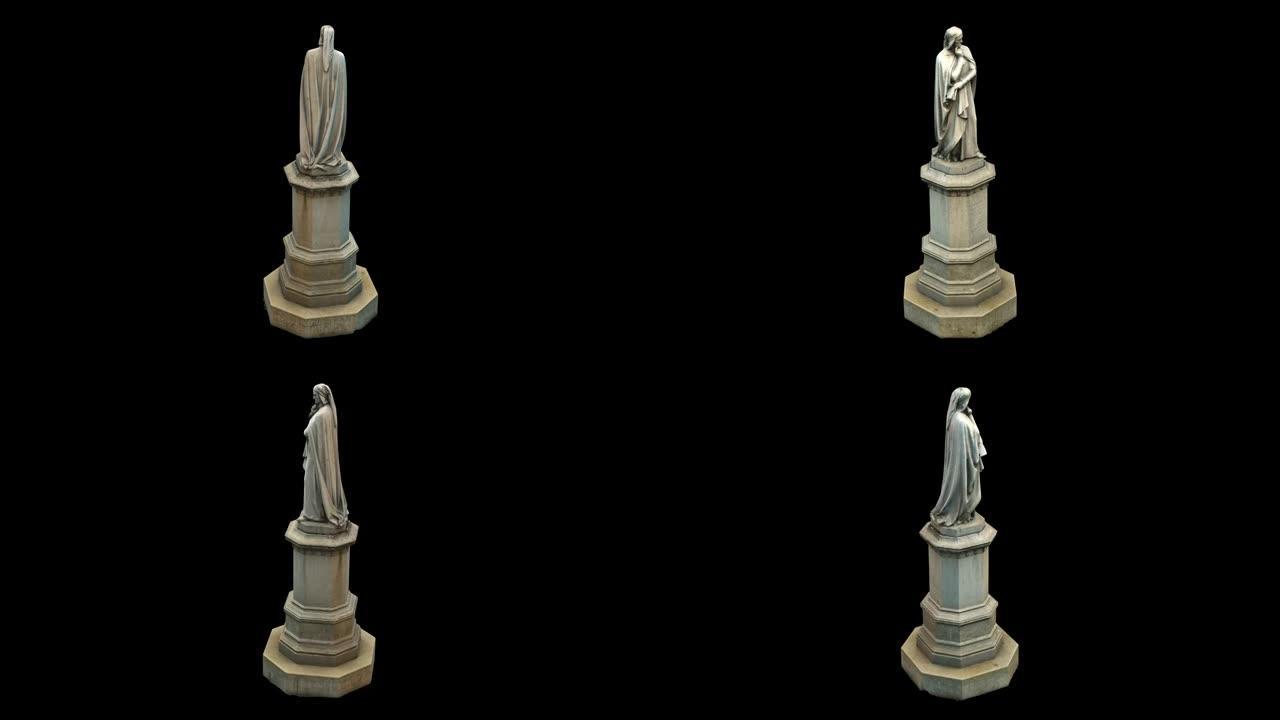 维罗纳的但丁雕像-旋转循环