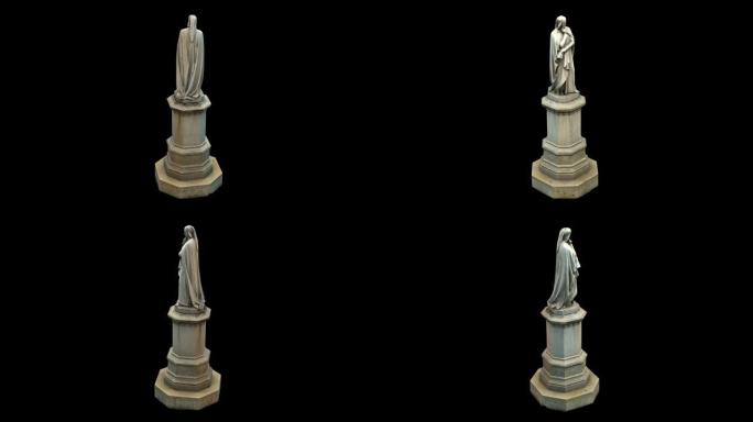 维罗纳的但丁雕像-旋转循环
